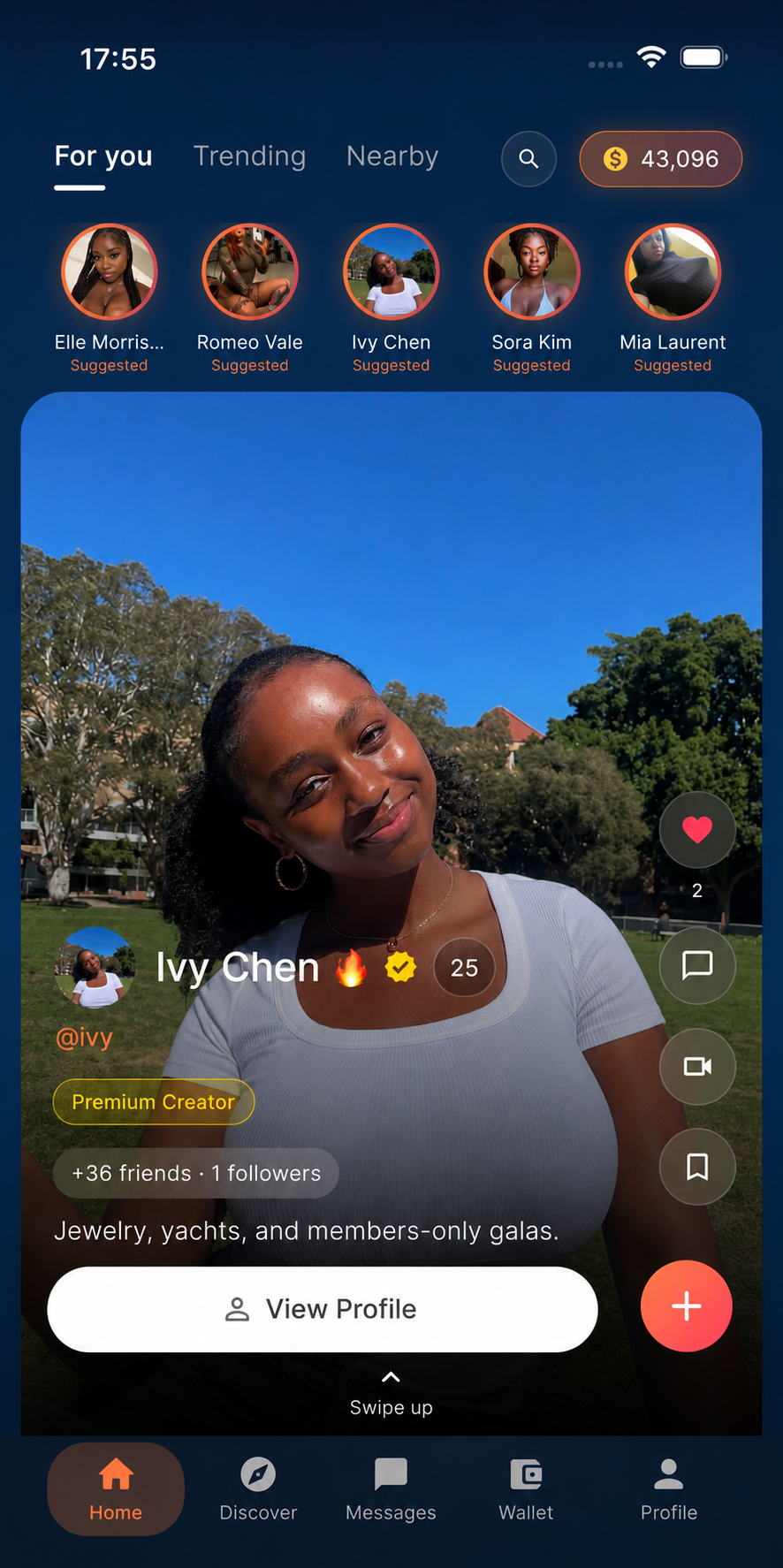 CUMUNITI Feed screen